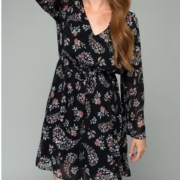 NWT Lovestitch Chelsea Mini Dress Black/Dusty Rose Sheer Large - Picture 10 of 11